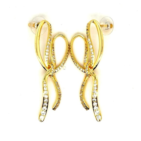 Kendra Scott Bow Cz Earrings - Picture 1 of 10